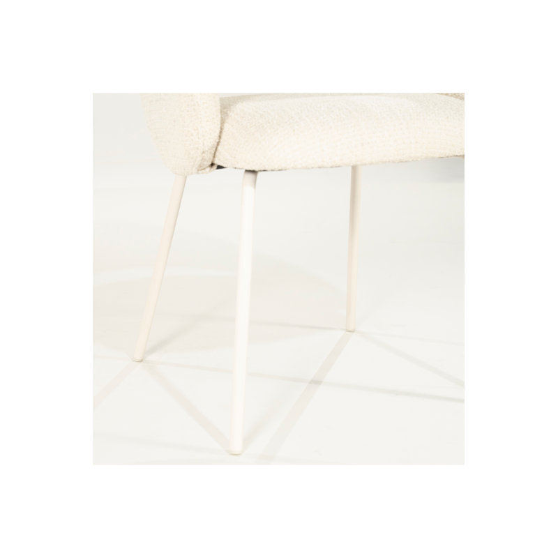 Dining Chair Upholstered Arm Chair, Beige