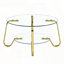 Table basse à double couche en verre trempé avec cadre en métal rétro - carré de 31,5 po