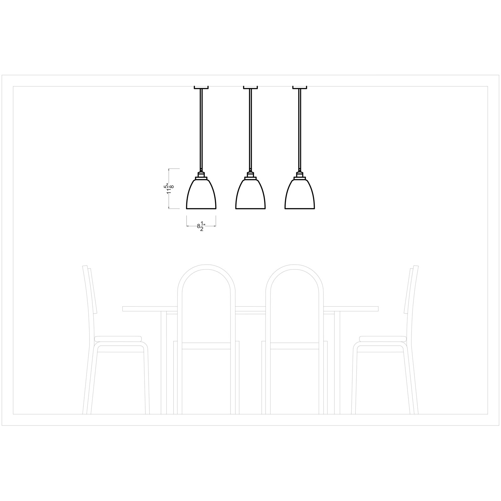 Topanga Single Light Glass Dimmable Pendant, 10.75" H x 9" W x 9" D, Satin Brass