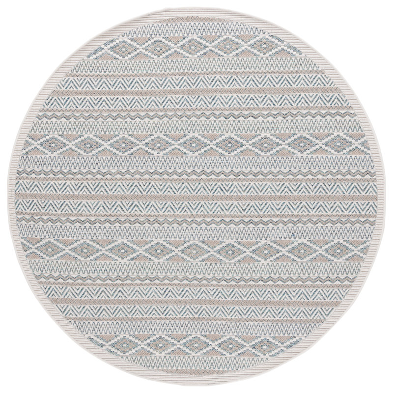 Wolack Wicker Performance Southwestern Rug, Round 6'7"