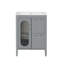 Meuble-lavabo avec lavabo, armoire de salle de bain avec tiroirs, porte et tablette réglable-441397805