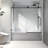 6076 Matte Black Shower Door, One Fixed & Shifted, 70Mm 304 Stainless Steel Pulley, , Nano Easy Cleaning, Tempered Glass For Bathroom Door 6076, Pulleys, Clean, Glass, Ravishing Addition-120996433