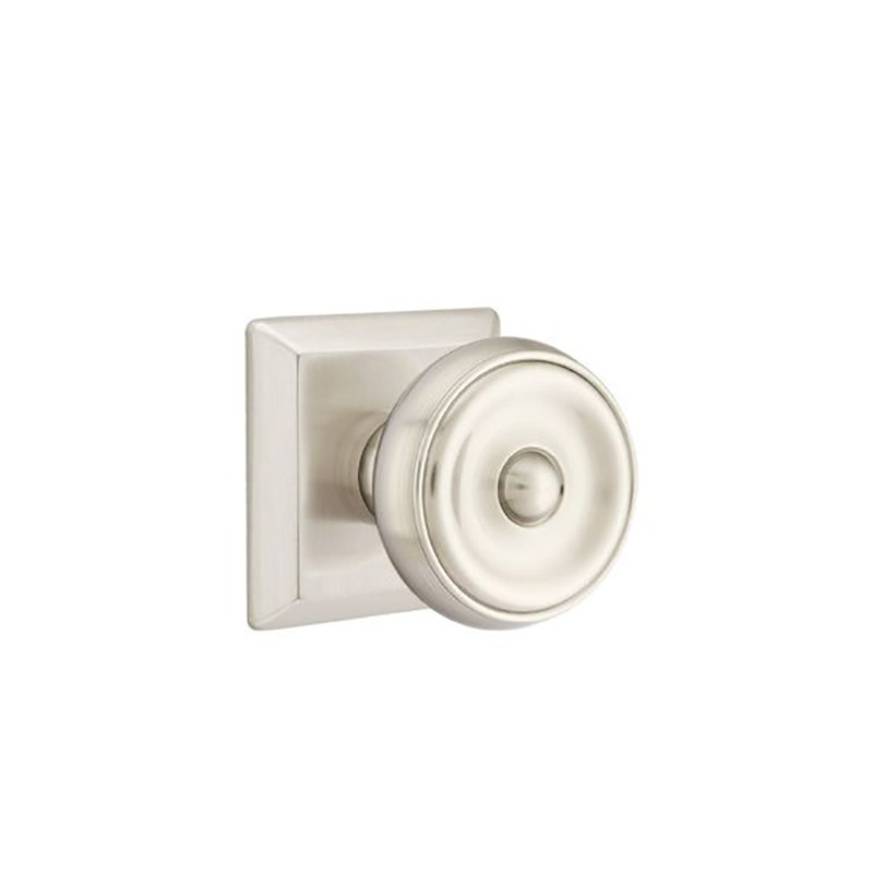 Bouton d’intimité avec quincy rose Waverly, Nickel satiné