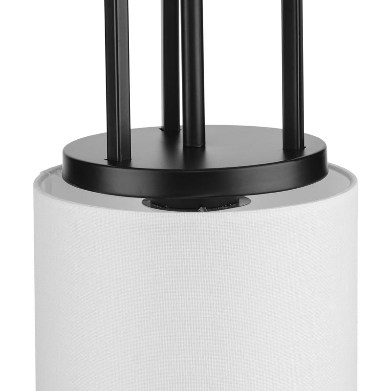 Luminaire suspendu cylindrique à 1 lumière Bellaluna, Noir mat