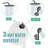 SR SUN RISE 12 Inch Slide Bar Shower System With Rain Shower Head And 6-Spray Handheld Combo, Wall Mounted Dual Shower Faucet With Pressure Balance Valve And Adjustable Slide Bar