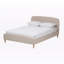 Lit plateforme en tissu d'ameublement beige clair Nicholas, H 38,78 po x l 64,17 po x L 85,50 po-246526070