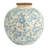 Dolohov Round Terracotta Vase with Transferware Pattern-2082782705