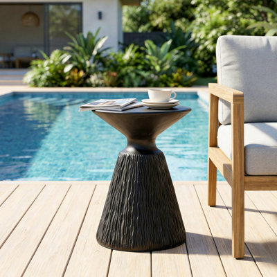 Table basse en béton Bimla, l 15,6 po x P 15,6 po