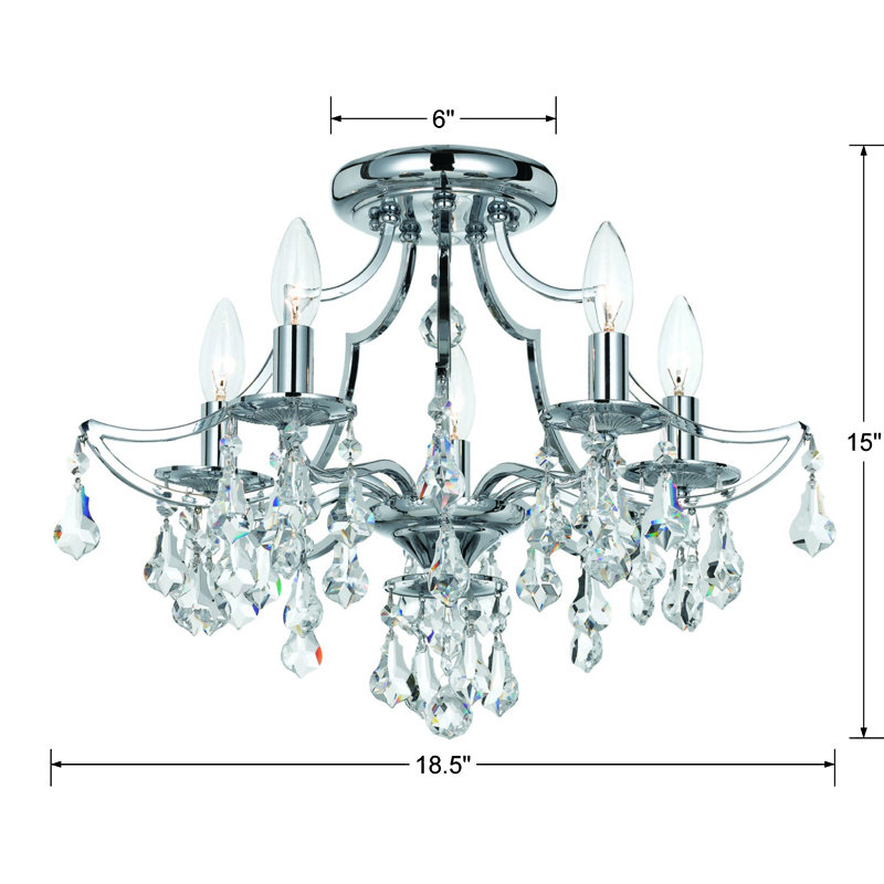 Ruano 5 - Light 18.5" Semi Flush Mount