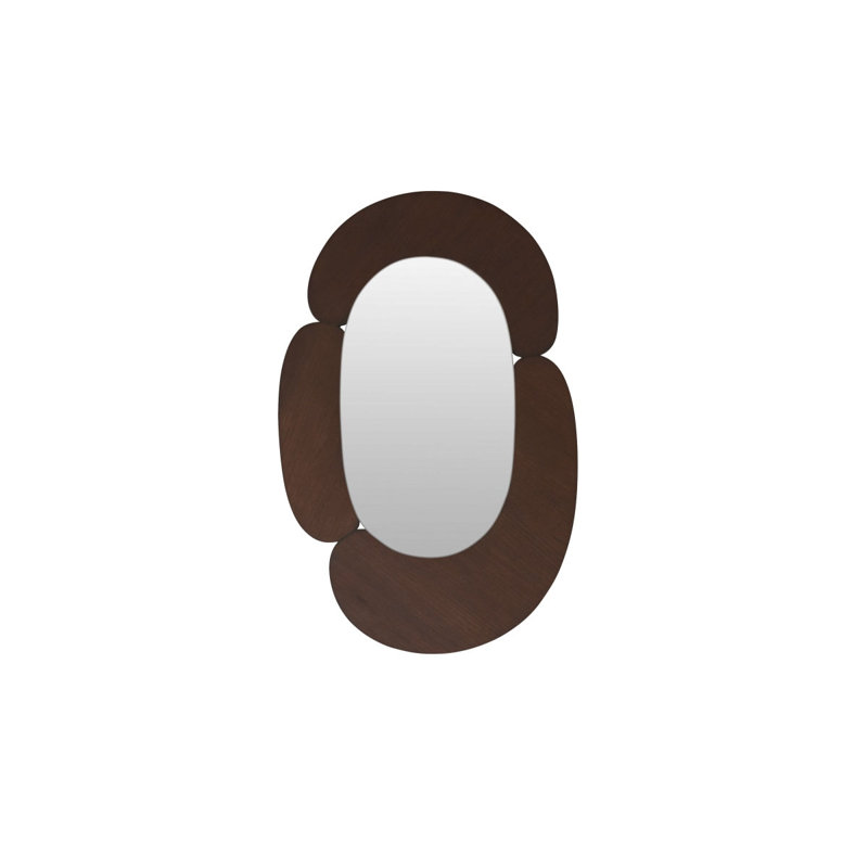 Eda Novelty Solid Wood Mirror, 44.88" x 29.13", Brown