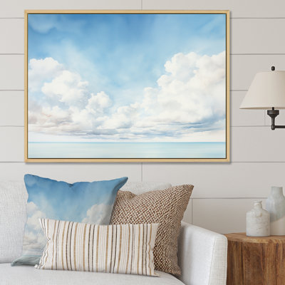 «White Clouds Scenery Minimalisme I» sur toile