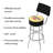 Swivel Upholstered Counter Stool