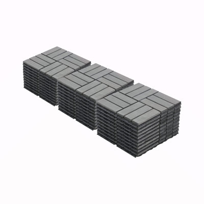 30 carreaux de terrasse imbriqués à carreaux, plancher de bois franc carré en acacia 12 "x 12" pour patio, banc, côté piscine