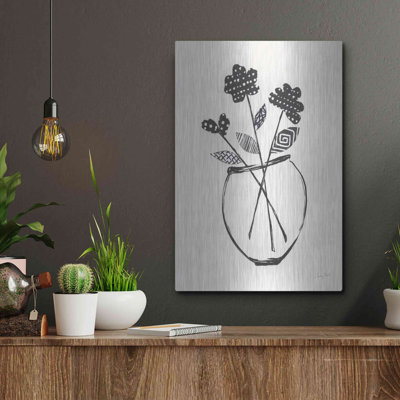 «Modern Floral I» par Courtney Prahl, art mural en métal