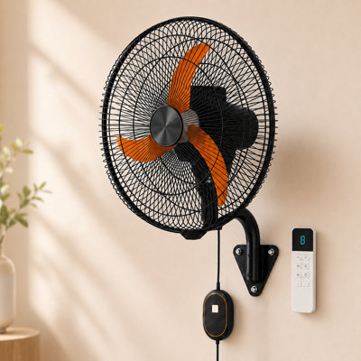 Ventilateur mural oscillant de 20 po avec télécommande, ventilateur à circulation d'air élevé avec minuterie pour garage, gymnase, atelier et patio