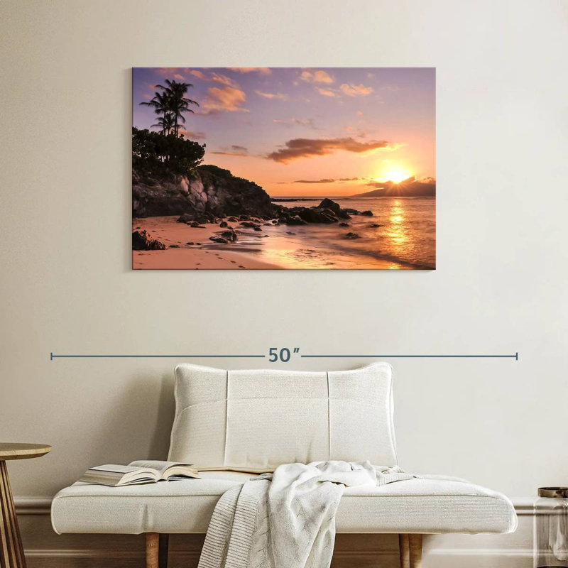 Gillard Kapalua Gillard coucher de soleil, H 26 po x l 39 po