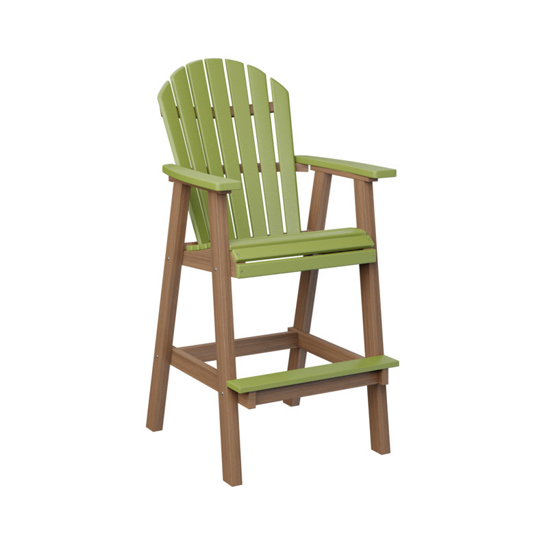Très grande chaise berlinoise à dossier 30 po Berlin, Acajou antique, Vert kiwi
