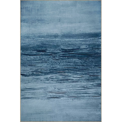 Water Nature Patterned Woven Base Rug