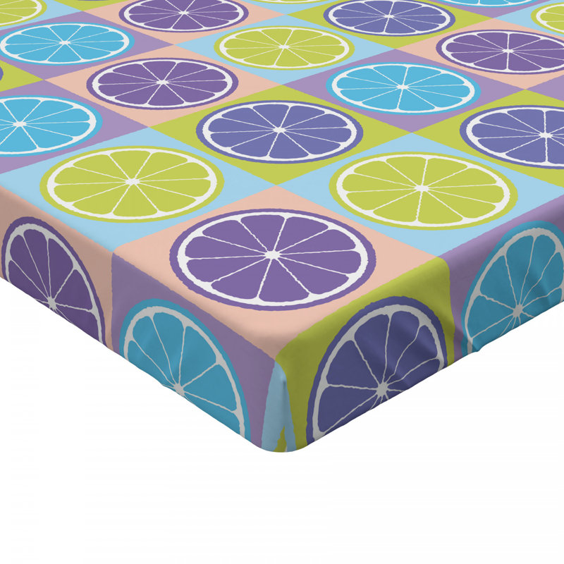 Microfiber Fitted Sheet, Full Fitted Sheet, Blue Geometric
