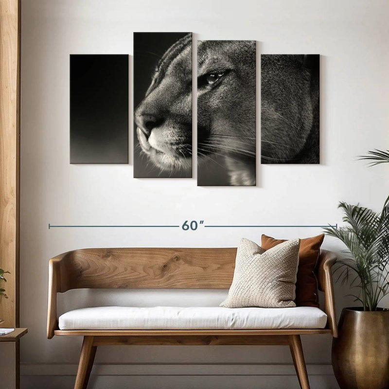 Brampt Cougar Face, 32" H x 52" W