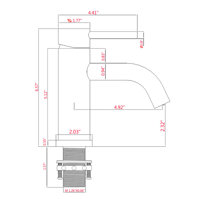 Single-Hole Single-handle Bathroom Faucet, Chrome