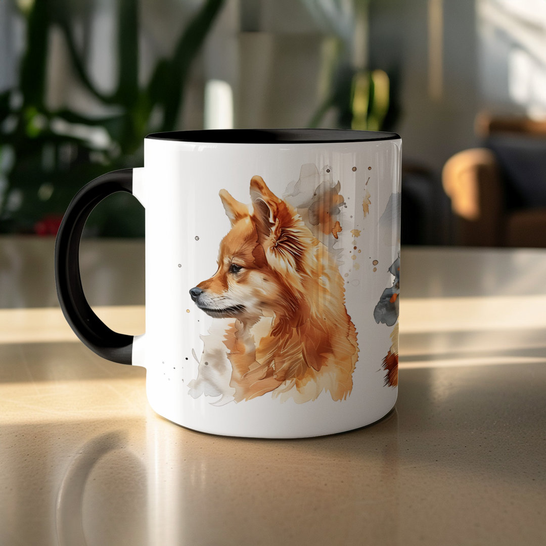 Three Terrier Dogs Watercolor Design 11oz Coffee Mug