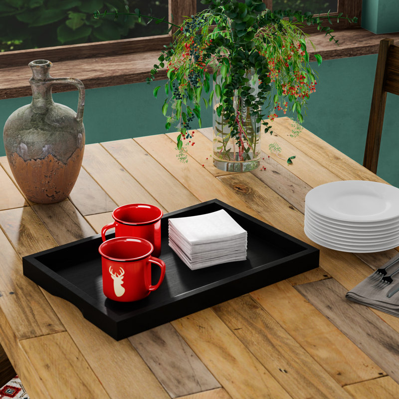 Bali Bamboo Tray - Set of 4, Black