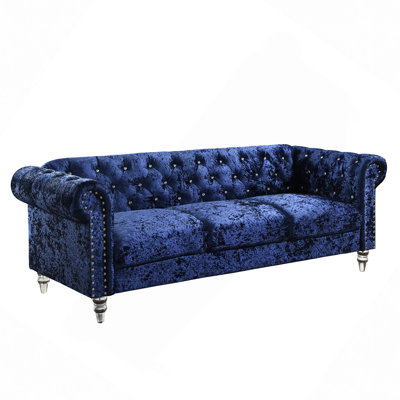 Chaise en velours moelleux - rembourrage 100% polyester, rembourrage en mousse douce et en fibres, conception standard classique