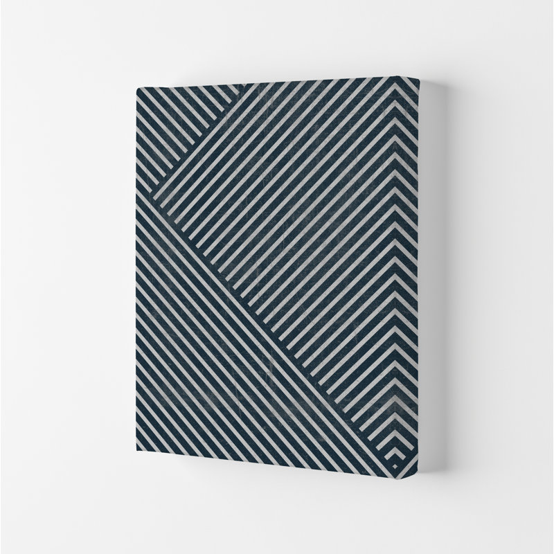 Navy Blue Abstract A - Print, Unframed, 42cm H x 29.7cm W x 4cm D