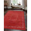 Tapis écologiques en laine nouée à la main Manns - couleur rouge | Motif géométrique-450332293