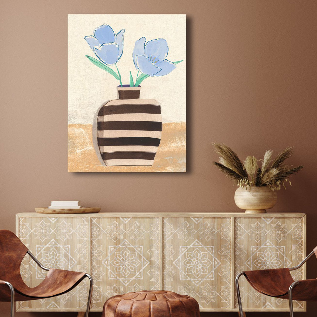 Vase mit Tulpen II von Pat Dupree - Kunstdrucke auf Leinwand