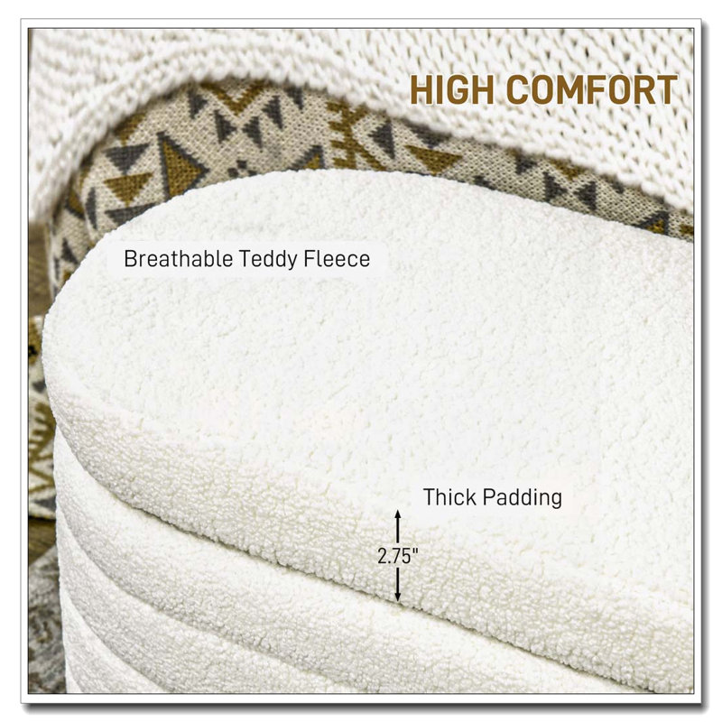 Banc de rangement rembourré Teddy