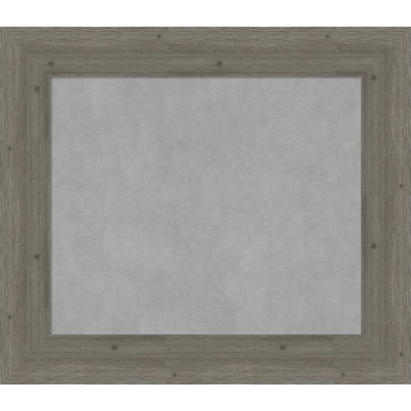 Tableau d'affichage mural magnétique Keyla, Gris vieilli, 27" H x 31" W