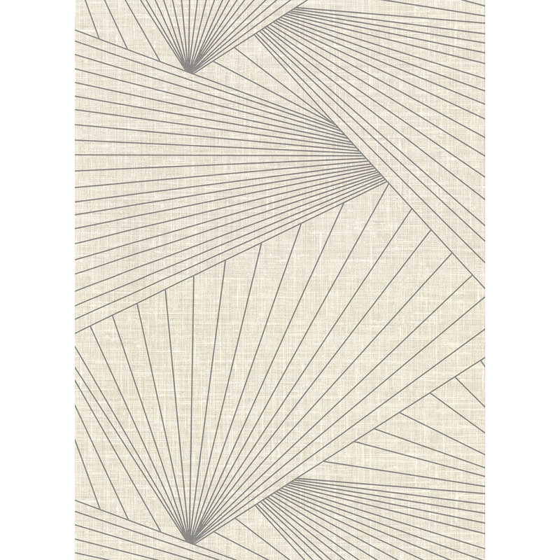 Rouleau de papier peint géométrique imitation lin L 27 pi x l 27 po Besednice, Coquille d'œuf