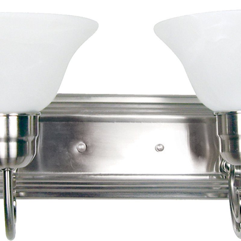 Éclairage pour meuble-lavabo 2 lumières Quast, Nickel satiné
