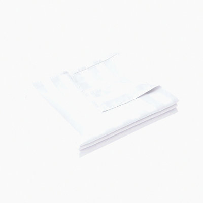 Luxury Cotton Queen Top Sheet - 600 Thread Count, Cool & Breathable Flat Bed Sheet - Wrinkle, Fade, Stain Resistant White Stripe - Queen Size Bedding