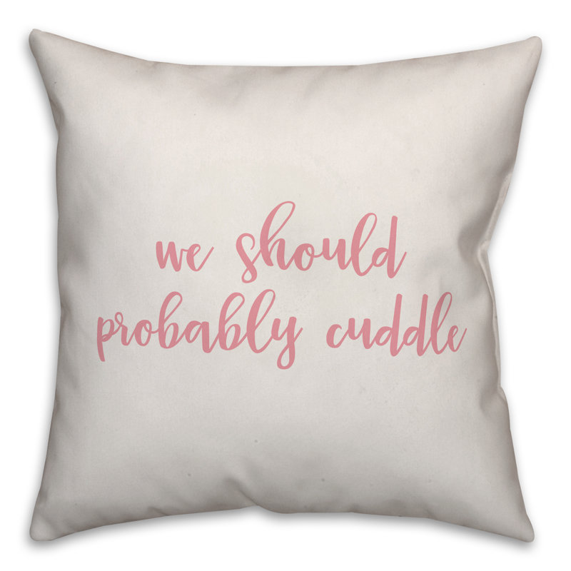  Coussin We We probablement, Coussin décoratif, Blanc / rose