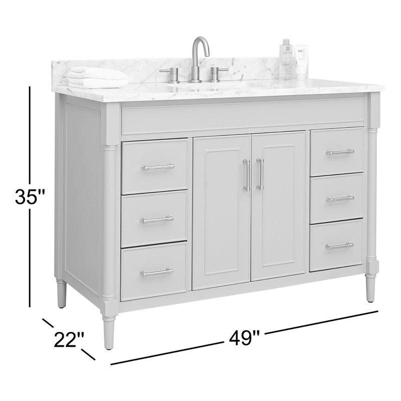 Bristol 49'' W Single Vanity, White
