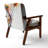 Geidel - Abstract Flowers - Upholstered Traditional Accent Arm Chair-495180381-477582831