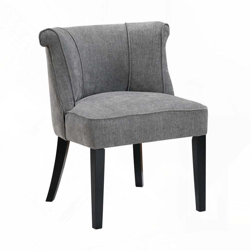 Chaise d'appoint en tissu, Gris anthracite