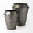 Small Champagne Metal W/Studs Vase-114208653-114208654