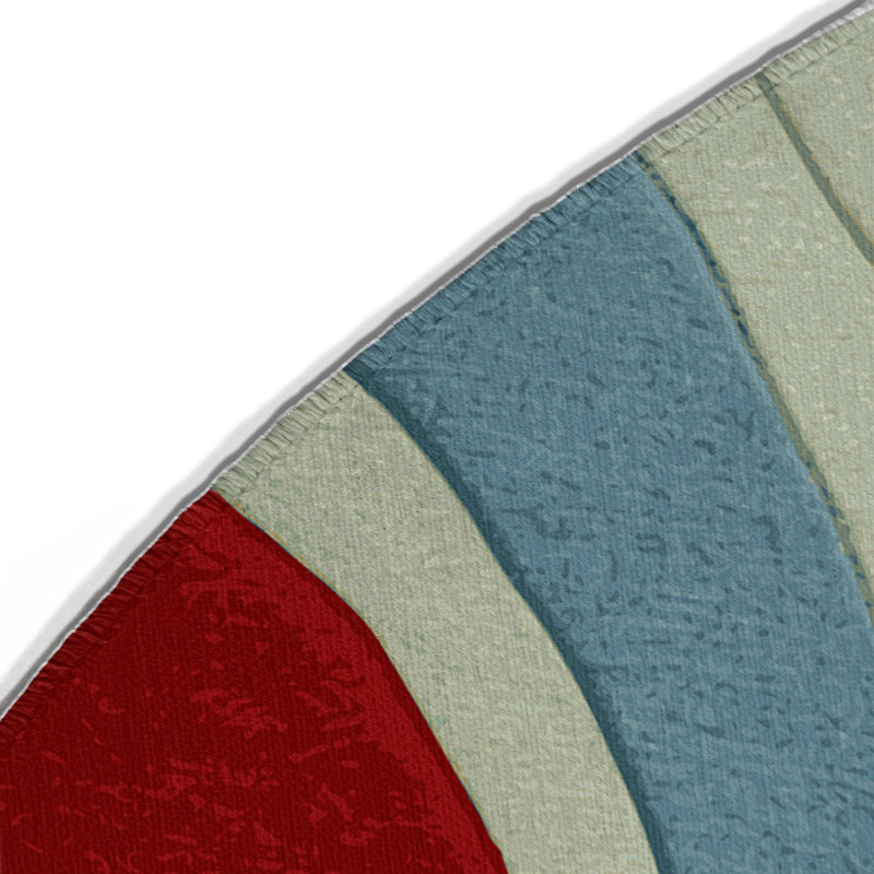 Tapis intérieur et extérieur Snappy Groove, Rond 5 pi