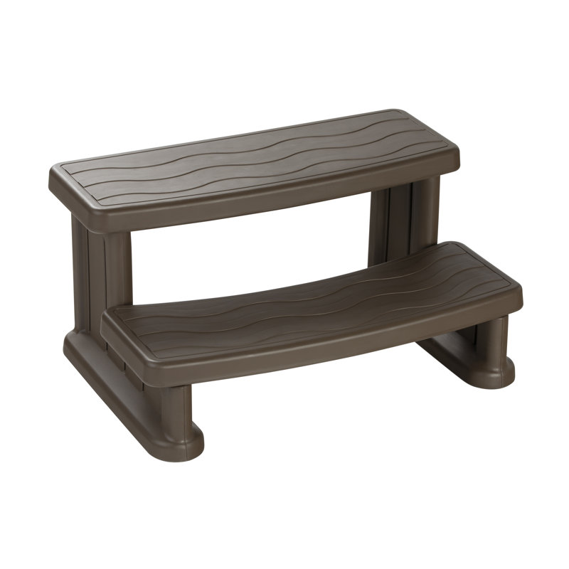 Lifesmart Spa Step for Square and Round Hot Tubs, Brown