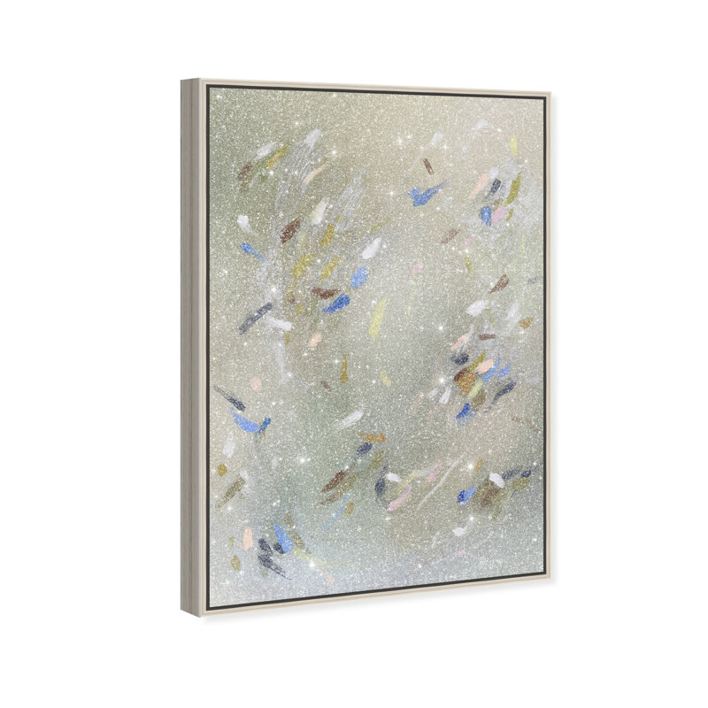 Spontaneous Trace Print by Oliver Gal, 31"H x 21"W, Silver Floater Frame