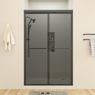 Porte de douche semi-sans cadre H 76 po x l 48 po