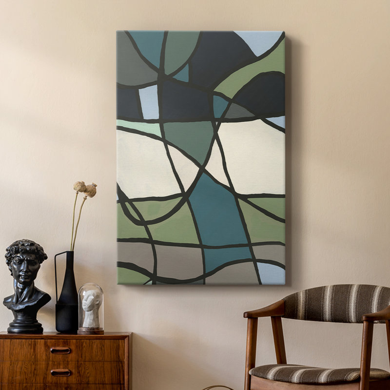 Vitrail multicolore I - galerie sur mesure Cavas, H 18 po x l 12 po