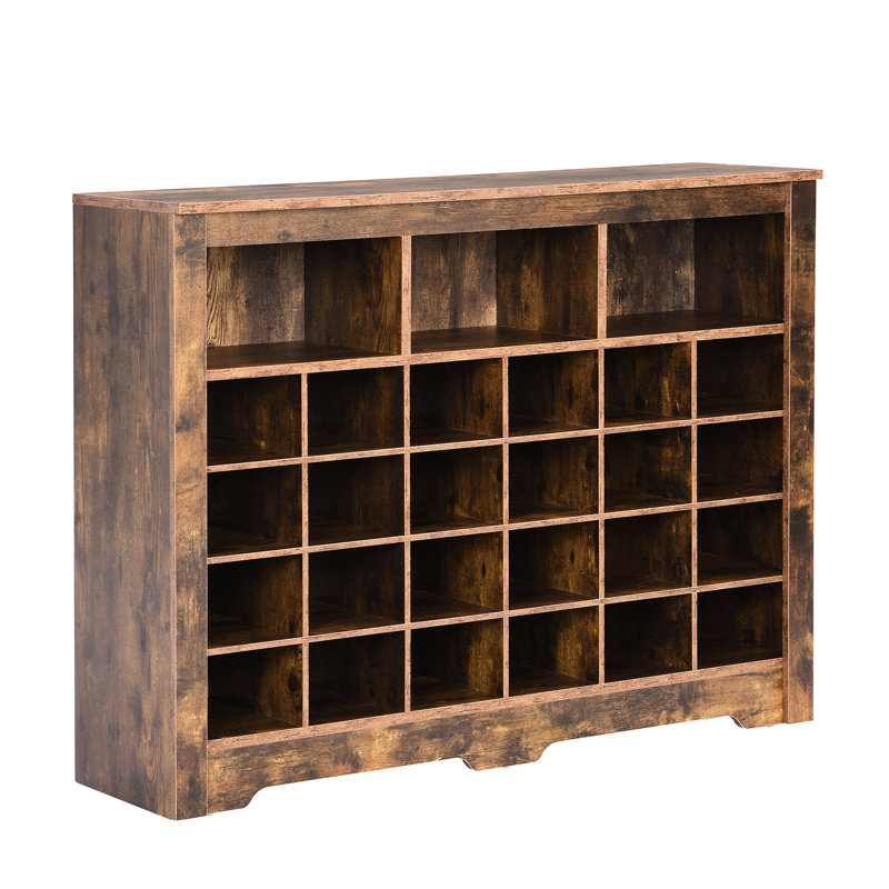 Buffet rustique brun avec rangement pour chaussures, Brun