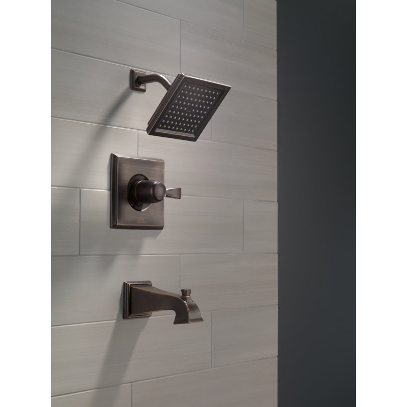 Dryden Pressure-Balanced Tub and Shower Faucet with Monitor, Venetian Bronze