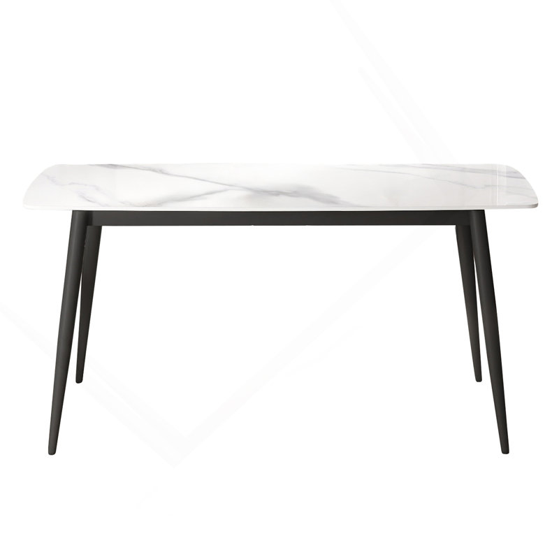 Table de salle à manger 62,99 po, Blanc, Noir