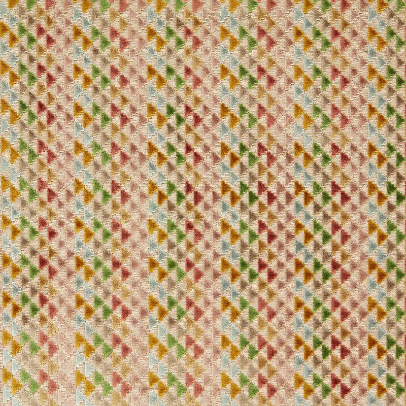 Reflect Vidi Fabric, Blush/Ochre/Kelly